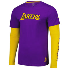 Los Angeles Lakers Stadium Essentials Unisex Spectator 2fer Long Sleeve T-Shirt Purple - NBA