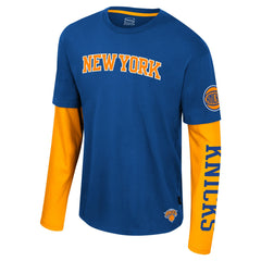 New York Knicks Stadium Essentials Unisex Spectator 2fer Long Sleeve T-Shirt Royal - NBA