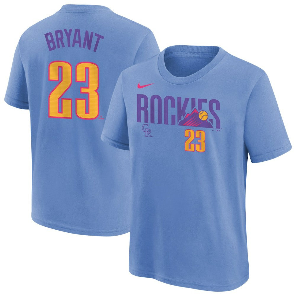 Kris Bryant Colorado Rockies Nike Youth Fuse City Connect Name & Number T-Shirt - MLB