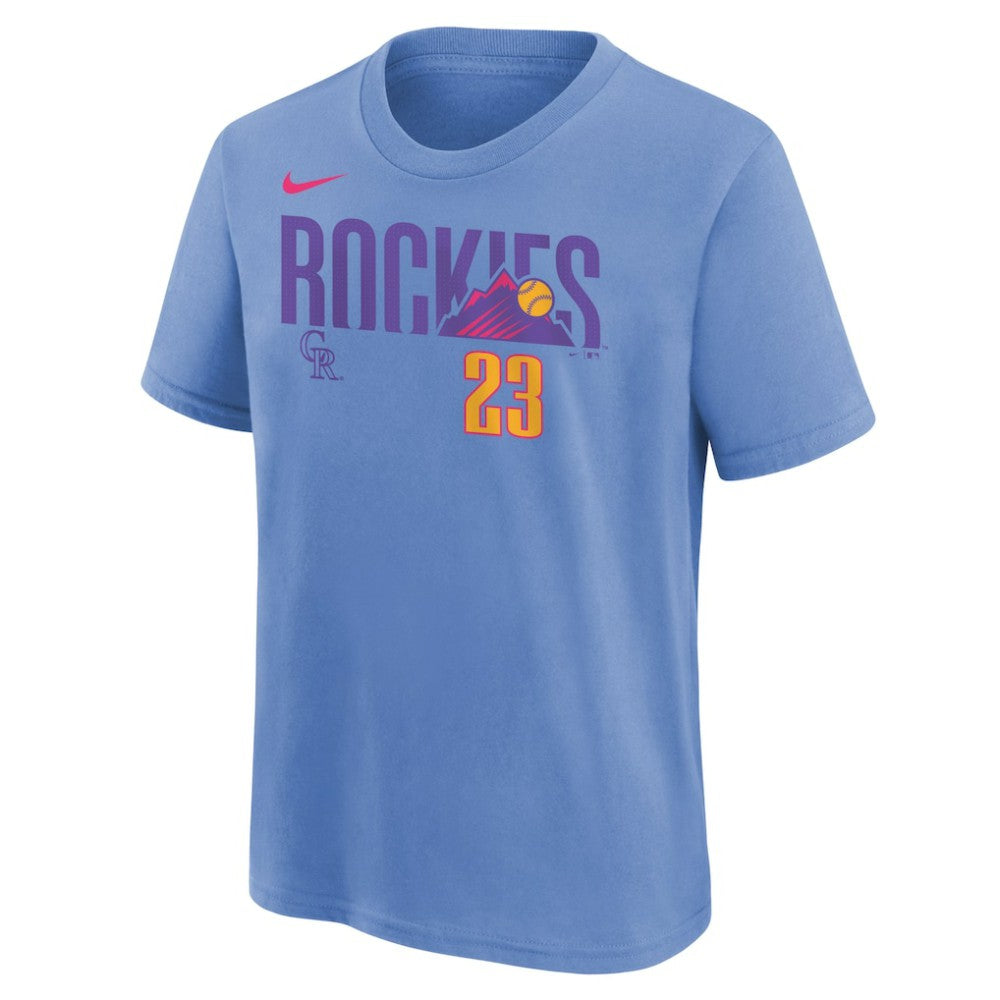 Kris Bryant Colorado Rockies Nike Youth Fuse City Connect Name & Number T-Shirt - MLB