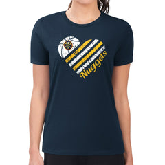 Denver Nuggets G-III 4Her by Carl Banks Women's Super-Slim Fit Lightweight Heart Team T-Shirt Navy - NBA