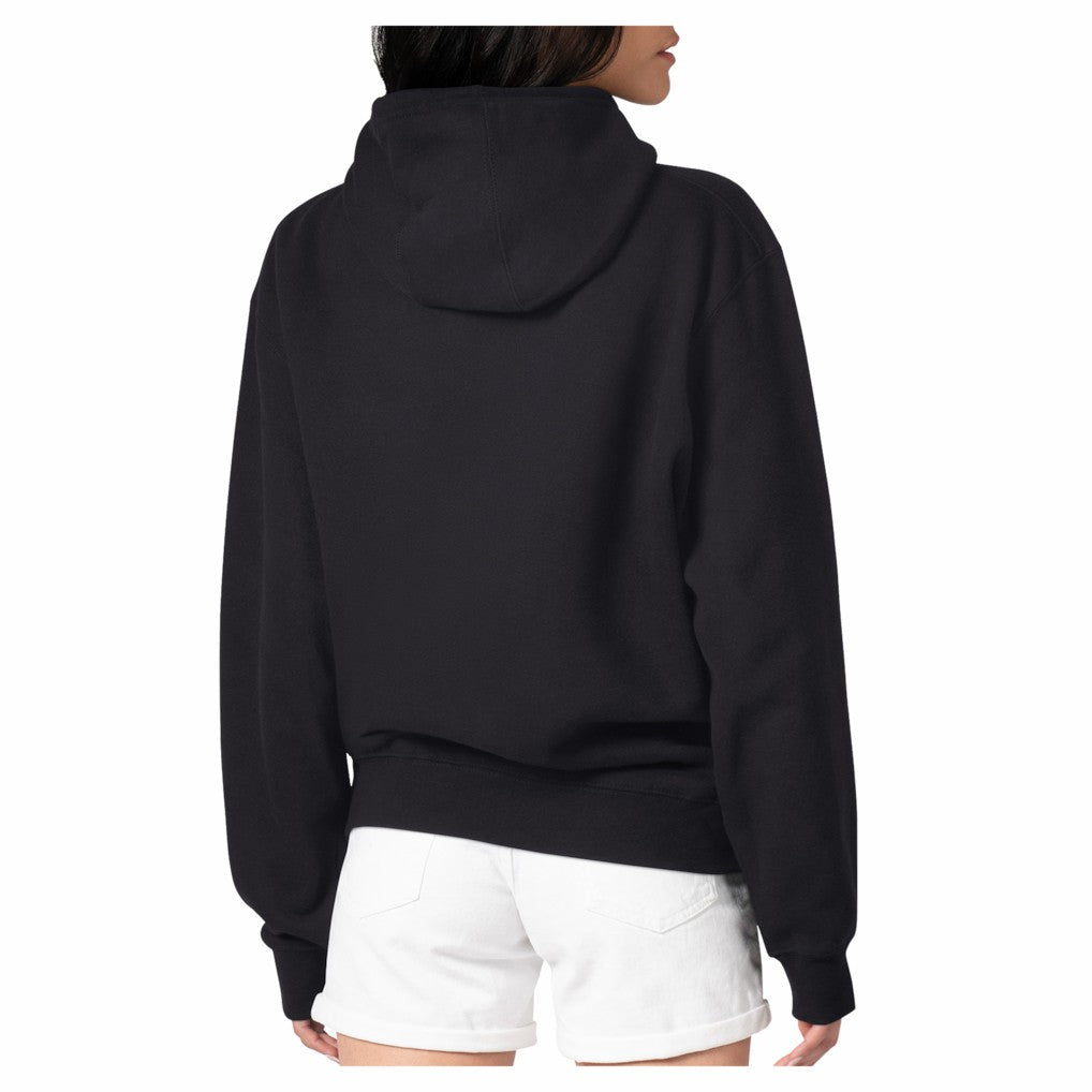 Detroit Lions G-III 4Her by Carl Banks Women's Round Team Logo Fleece Tri-Blend Pullover Hoodie Black | NFL