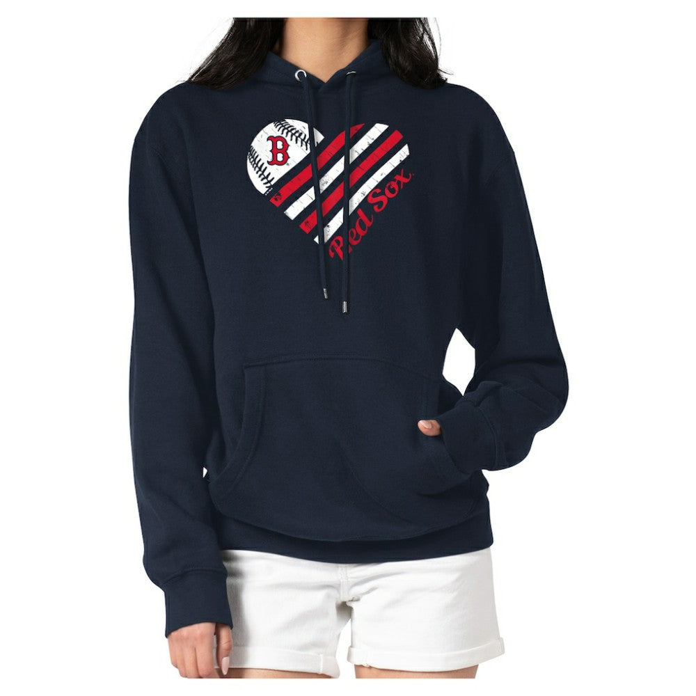Boston Red Sox G-III 4Her by Carl Banks Women's Heart Graphic Pullover Hoodie - MLB