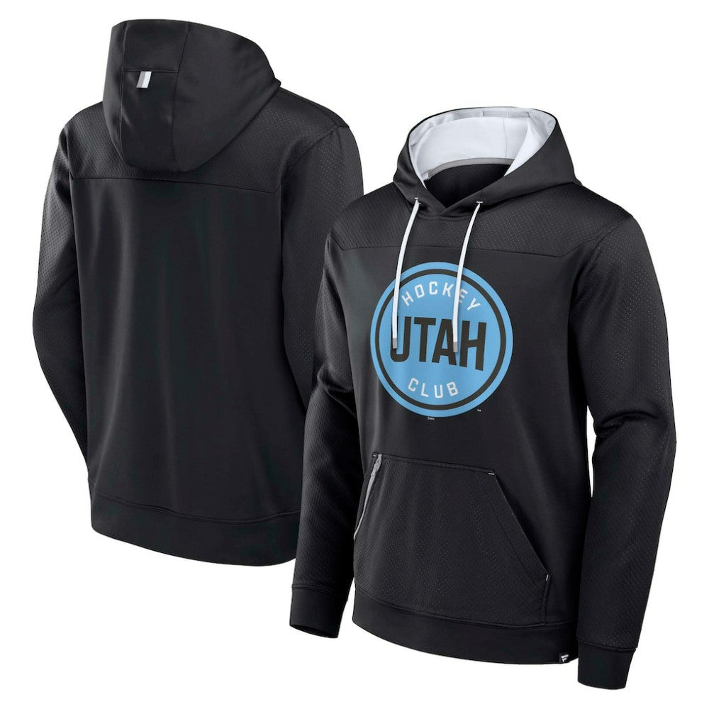Utah Mammoth Fanatics Defender Fleece Pullover Hoodie - Black - NHL