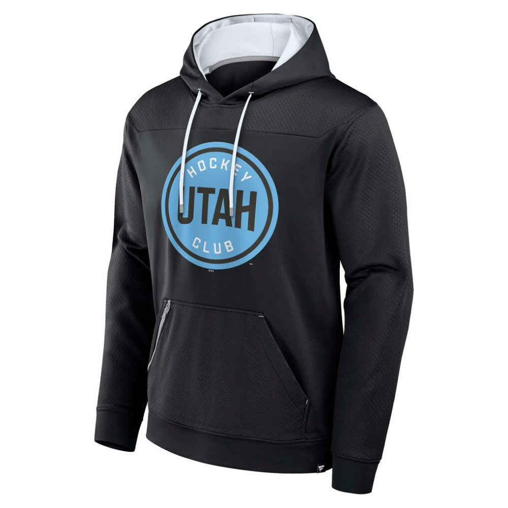 Utah Mammoth Fanatics Defender Fleece Pullover Hoodie - Black - NHL