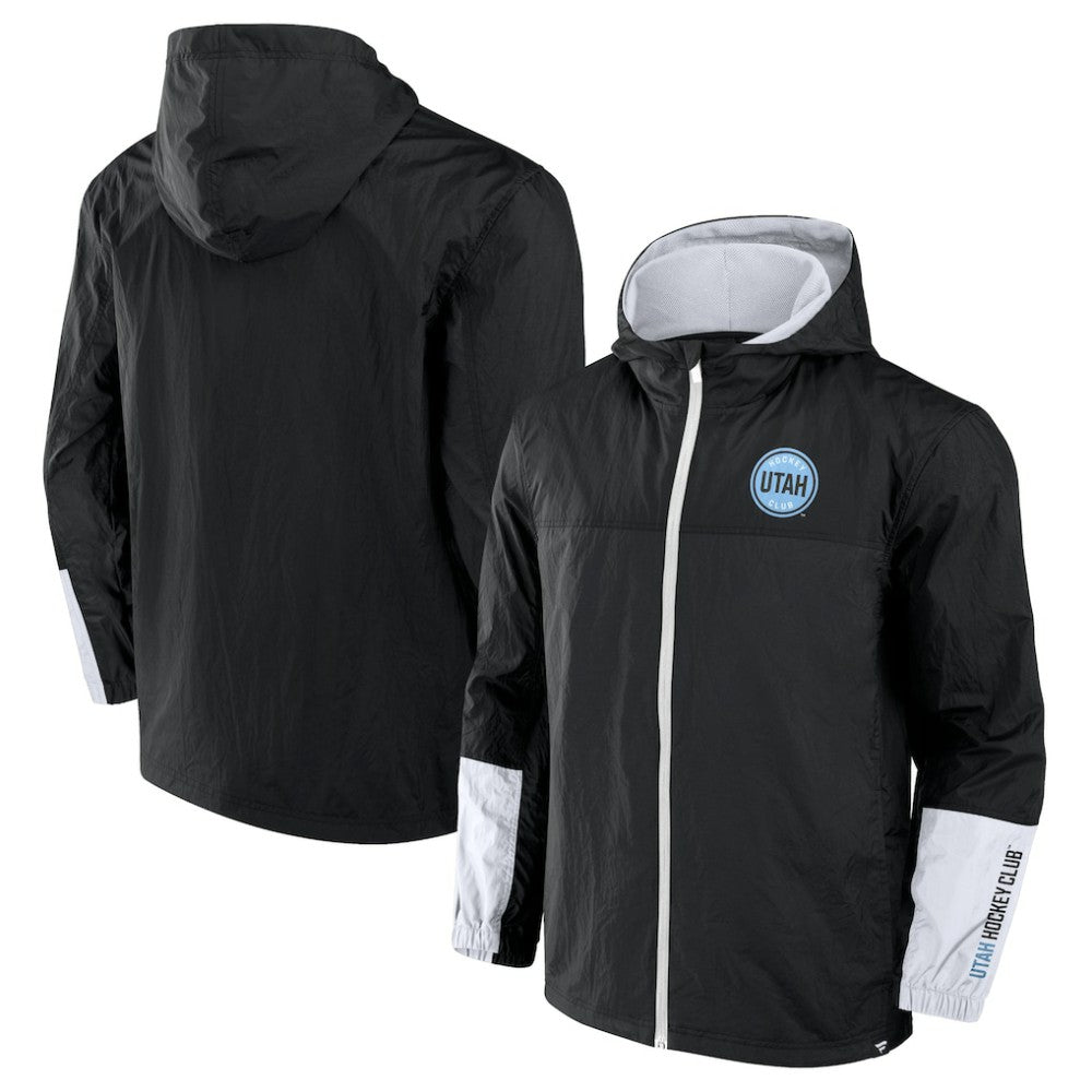 Utah Mammoth Fanatics Crash the Net Full-Zip Hoodie Jacket - Black - NHL