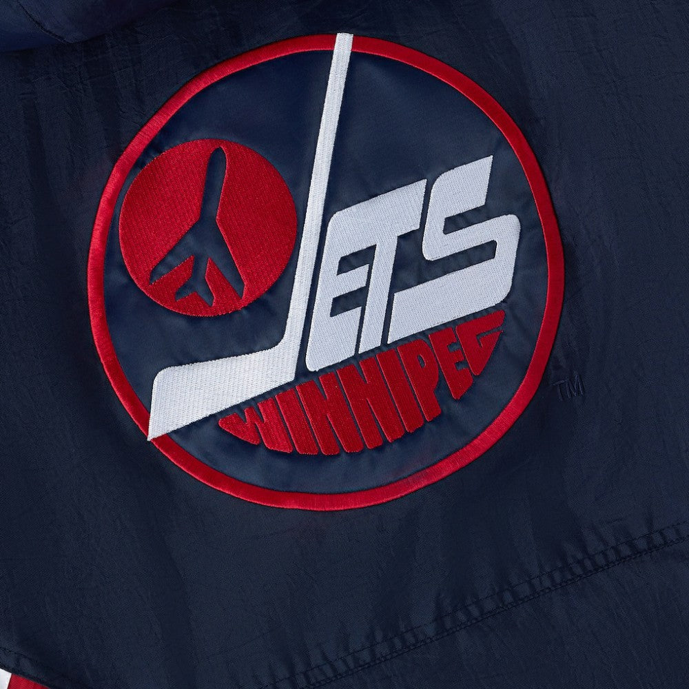 Winnipeg Jets OVO x Starter Half-Zip Hooded Jacket - Navy - NHL