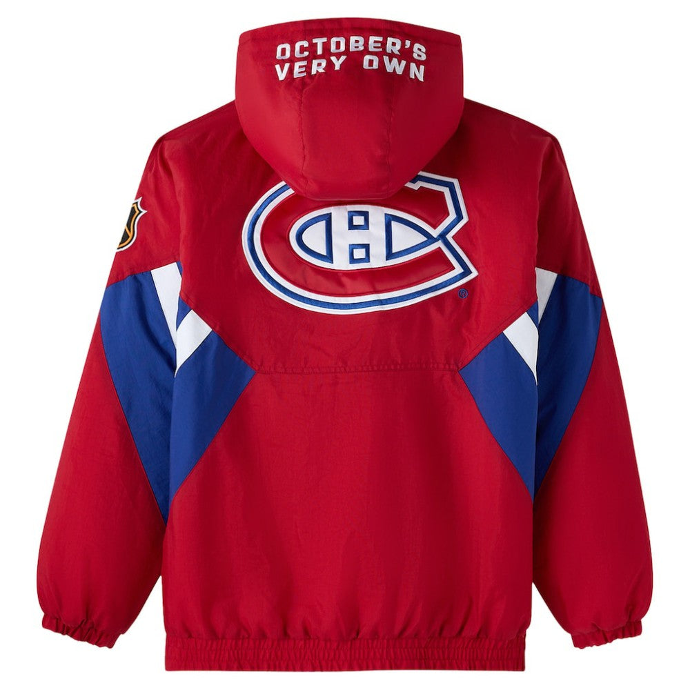 Montreal Canadiens OVO x Starter Half-Zip Hooded Jacket - Red - NHL