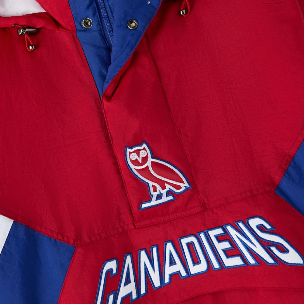 Montreal Canadiens OVO x Starter Half-Zip Hooded Jacket - Red - NHL