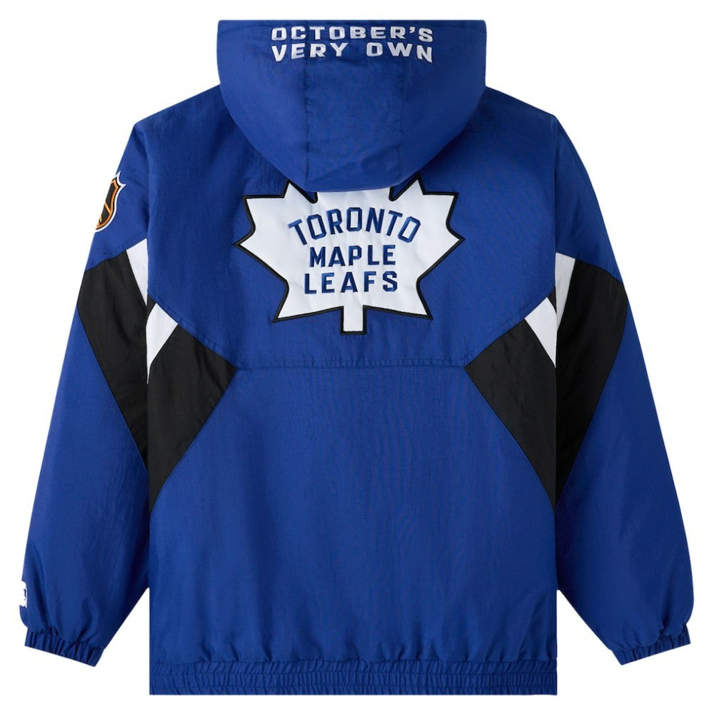 Toronto Maple Leafs OVO x Starter Half-Zip Hooded Jacket - Blue - NHL