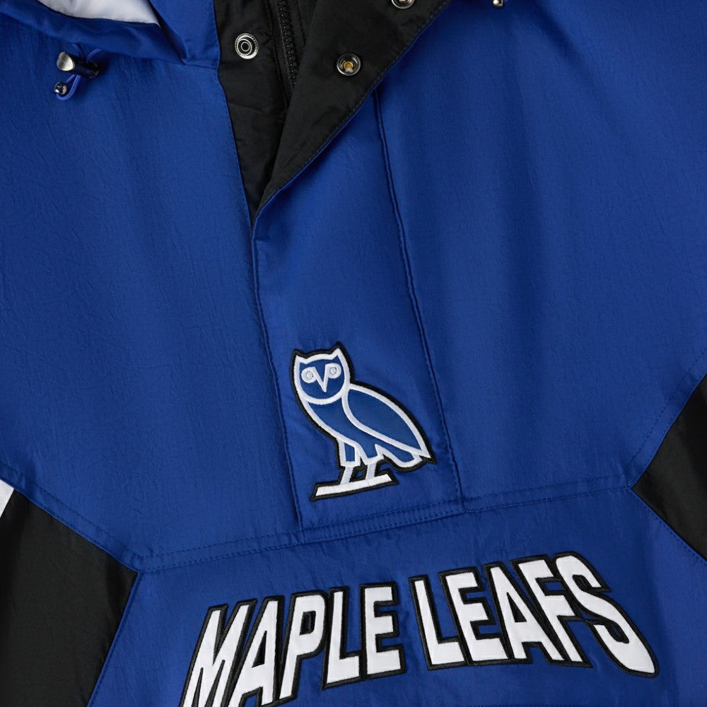 Toronto Maple Leafs OVO x Starter Half-Zip Hooded Jacket - Blue - NHL