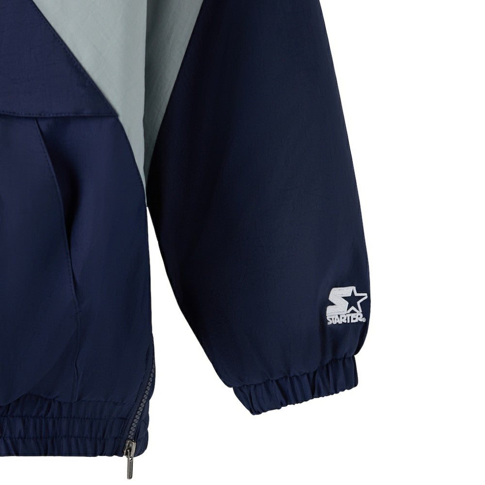 Vancouver Canucks OVO x Starter Half-Zip Hooded Jacket - Blue - NHL