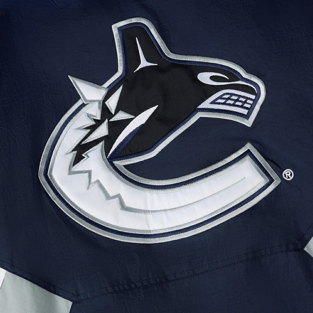 Vancouver Canucks OVO x Starter Half-Zip Hooded Jacket - Blue - NHL