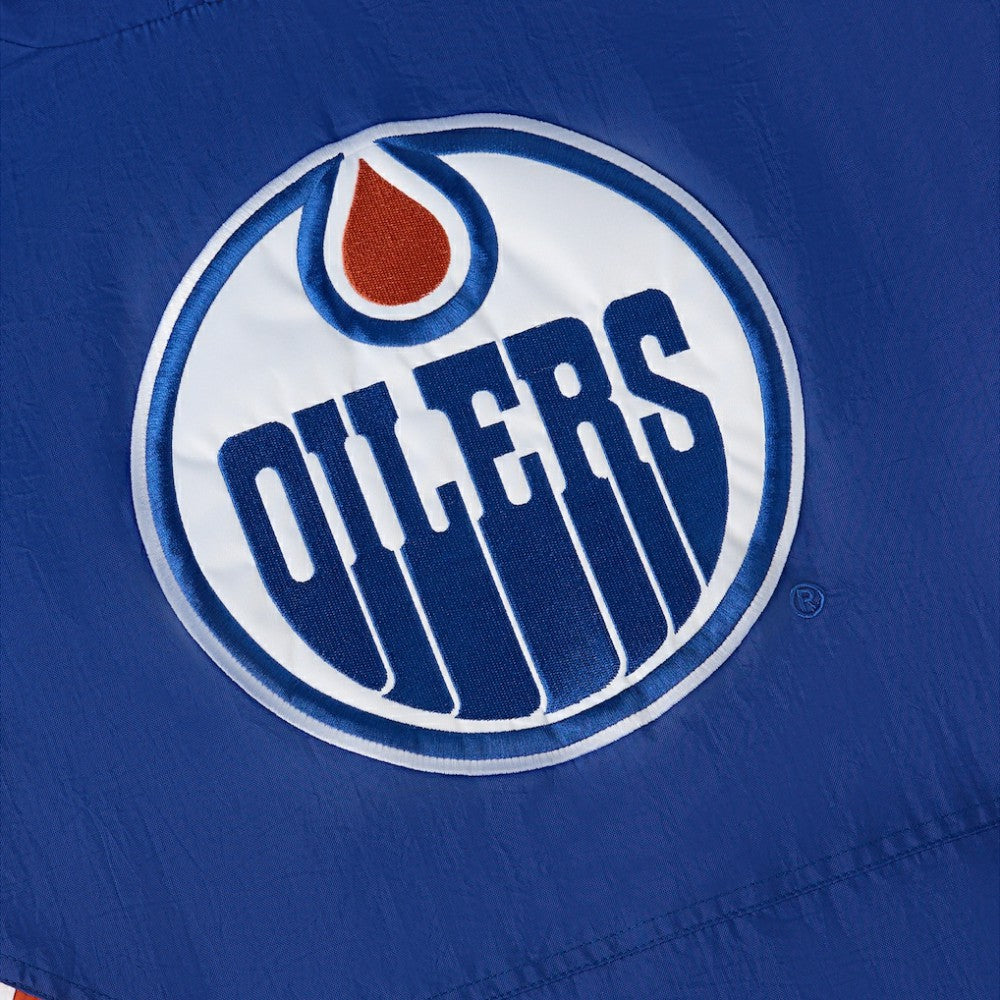 Edmonton Oilers OVO x Starter Half-Zip Hooded Jacket - Royal - NHL
