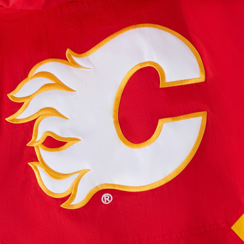 Calgary Flames OVO x Starter Half-Zip Hooded Jacket - Red - NHL