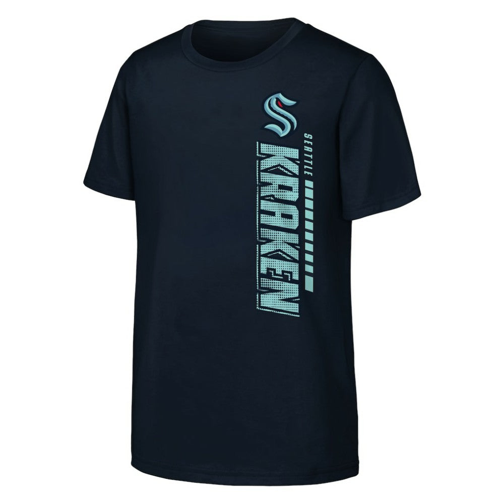 Seattle Kraken Youth Atmosphere T-Shirt - Navy - NHL