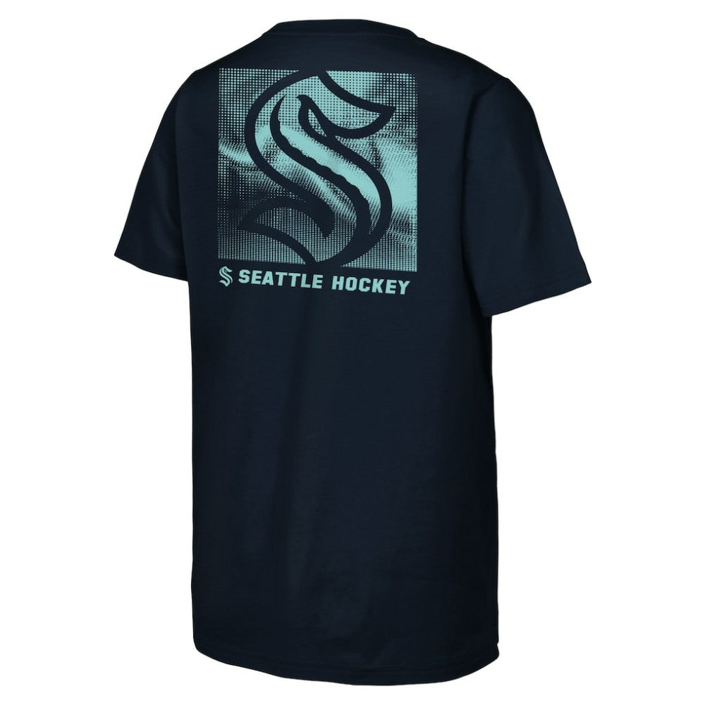 Seattle Kraken Youth Atmosphere T-Shirt - Navy - NHL