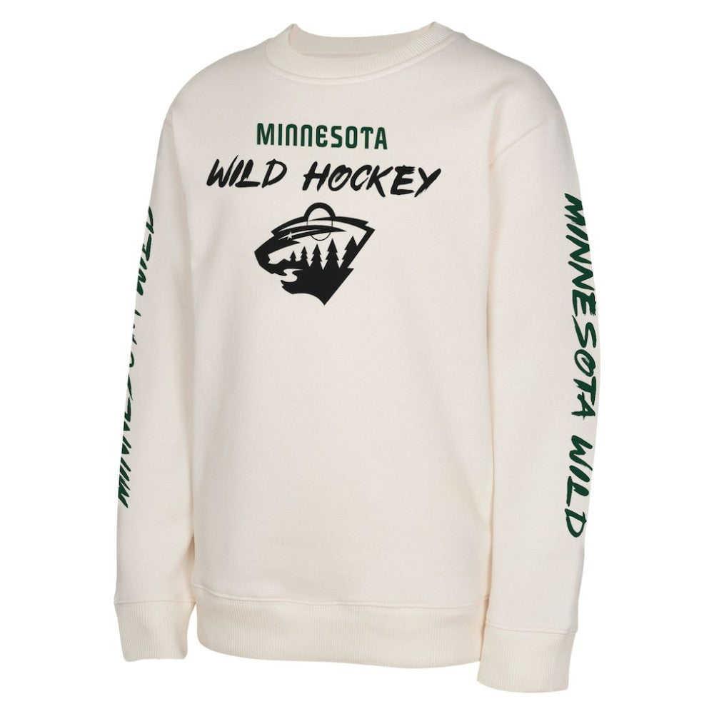 Minnesota Wild Youth Star Power Pullover Sweatshirt - Cream - NHL