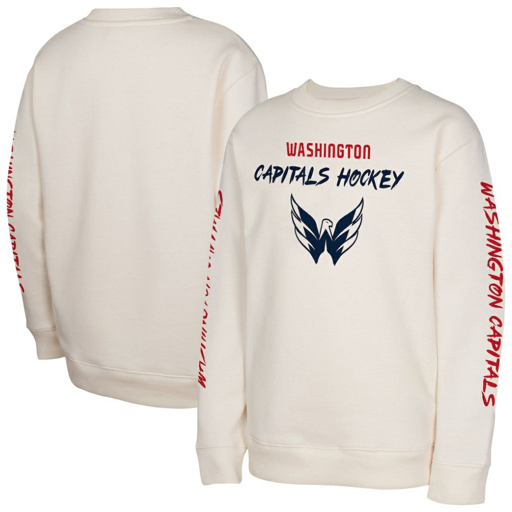 Washington Capitals Youth Star Power Pullover Sweatshirt - Cream - NHL