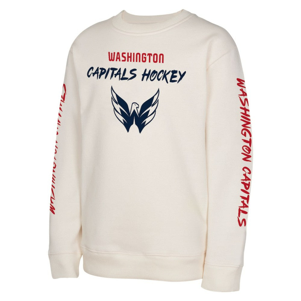 Washington Capitals Youth Star Power Pullover Sweatshirt - Cream - NHL