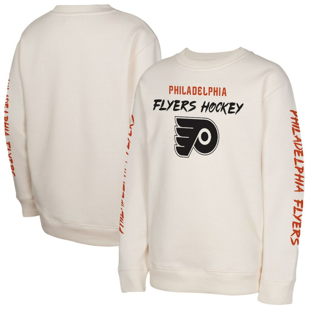 Philadelphia Flyers Youth Star Power Pullover Sweatshirt - Cream - NHL