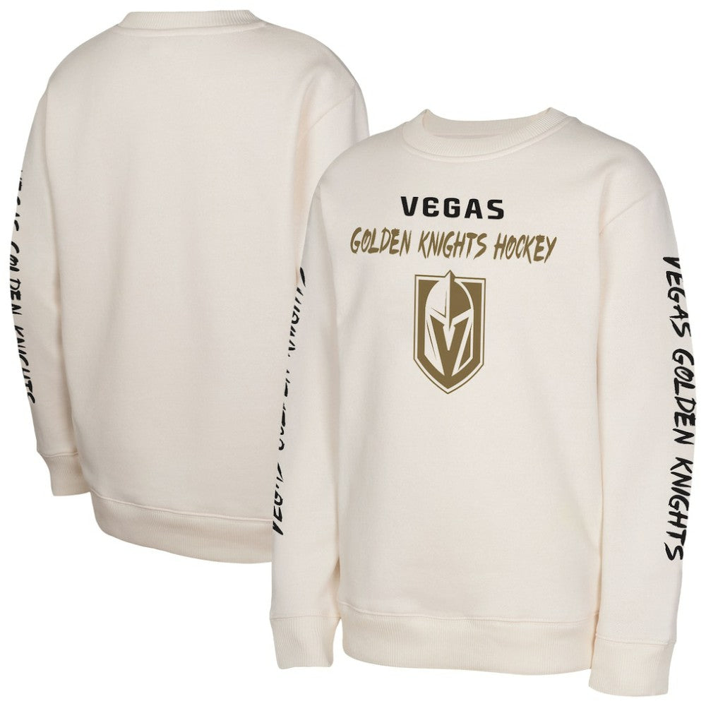 Vegas Golden Knights Youth Star Power Pullover Sweatshirt - Cream - NHL