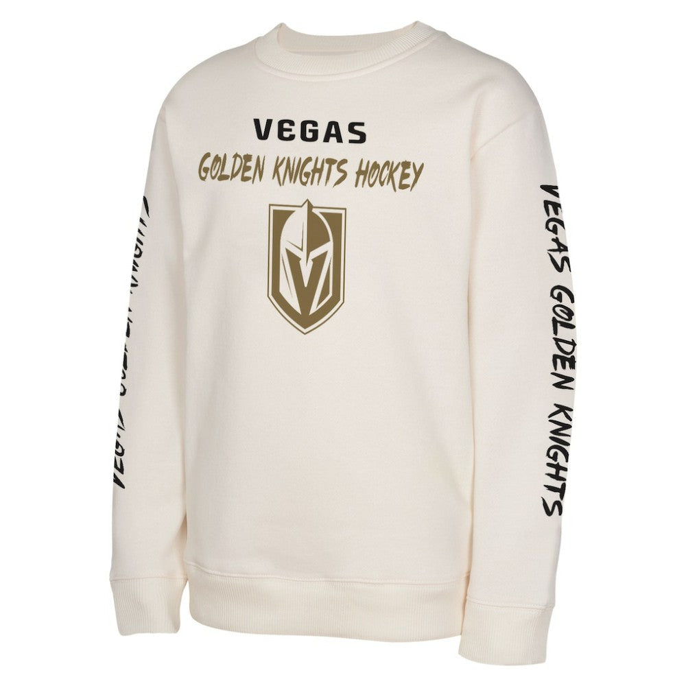 Vegas Golden Knights Youth Star Power Pullover Sweatshirt - Cream - NHL