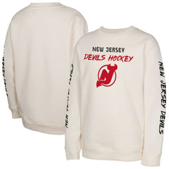 New Jersey Devils Youth Star Power Pullover Sweatshirt - Cream - NHL