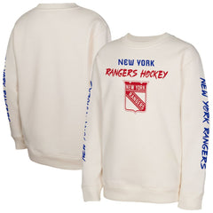 New York Rangers Youth Star Power Pullover Sweatshirt - Cream - NHL