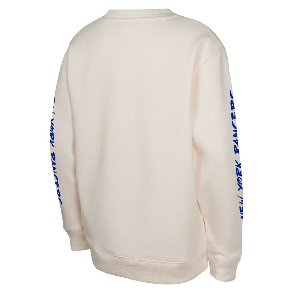 New York Rangers Youth Star Power Pullover Sweatshirt - Cream - NHL