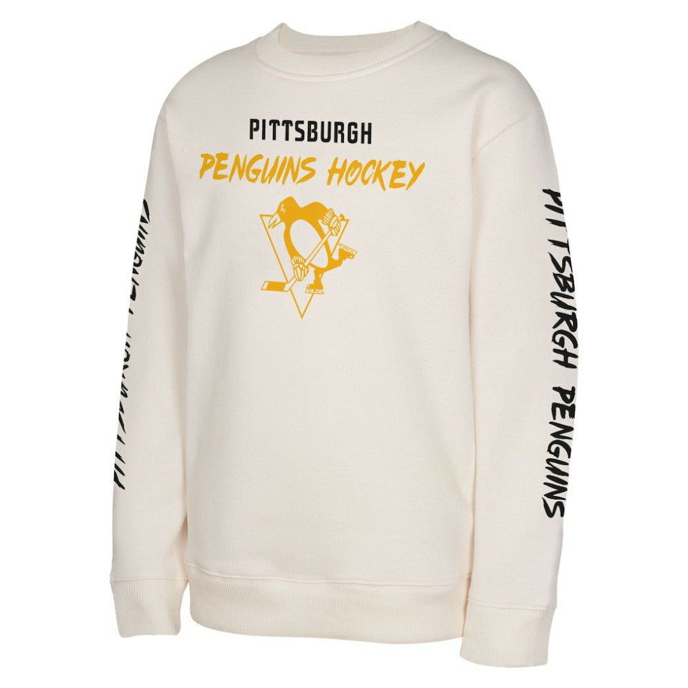 Pittsburgh Penguins Youth Star Power Pullover Sweatshirt - Cream - NHL