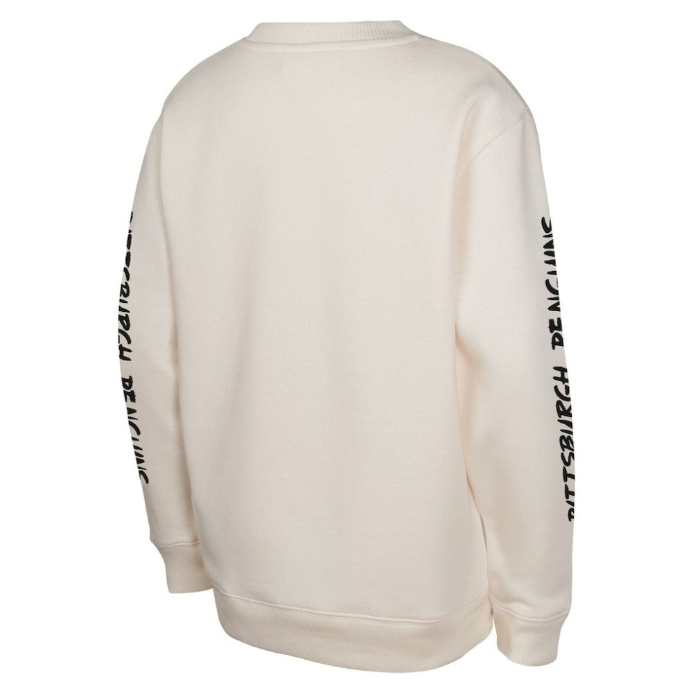 Pittsburgh Penguins Youth Star Power Pullover Sweatshirt - Cream - NHL