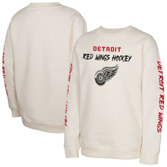 Detroit Red Wings Youth Star Power Pullover Sweatshirt - Cream - NHL