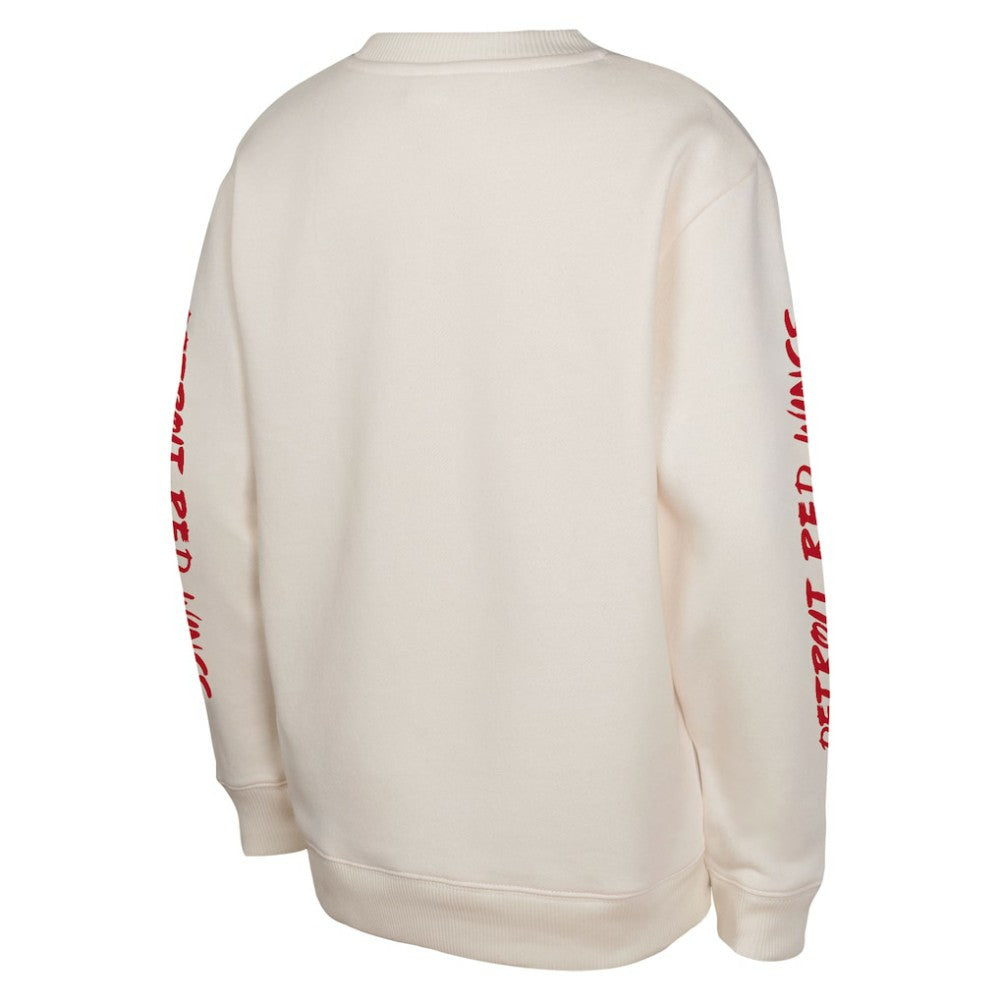 Detroit Red Wings Youth Star Power Pullover Sweatshirt - Cream - NHL