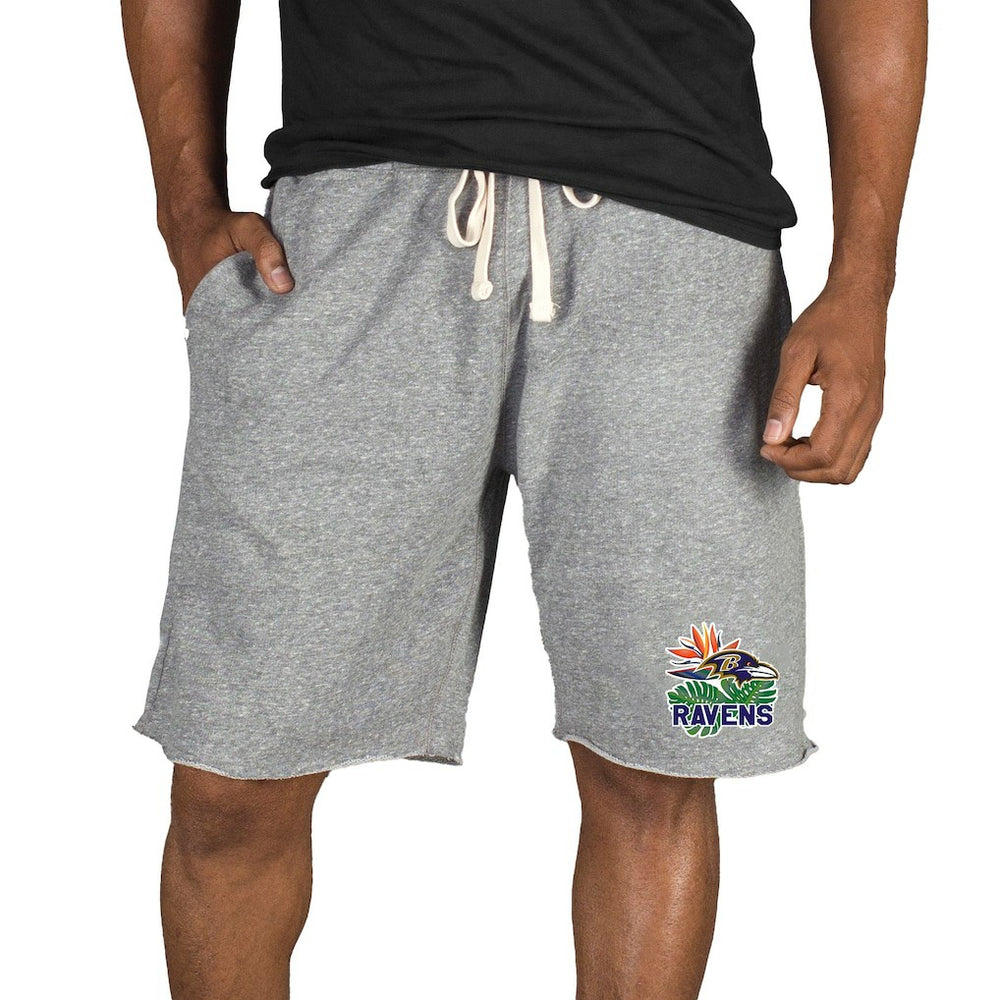 Baltimore Ravens Concepts Sport Mainstream Tri-Blend Shorts Gray | NFL