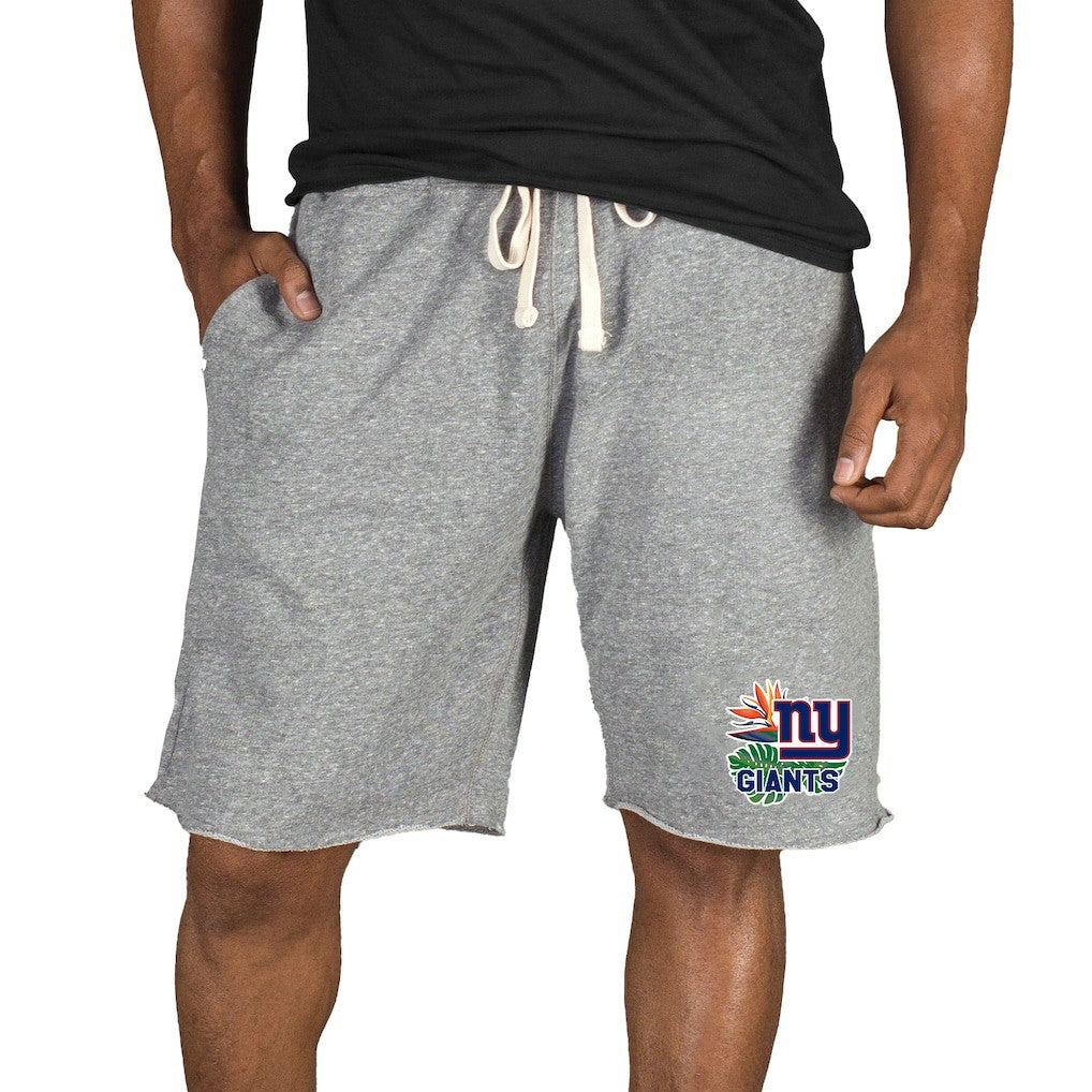 New York Giants Concepts Sport Mainstream Tri-Blend Shorts Gray | NFL