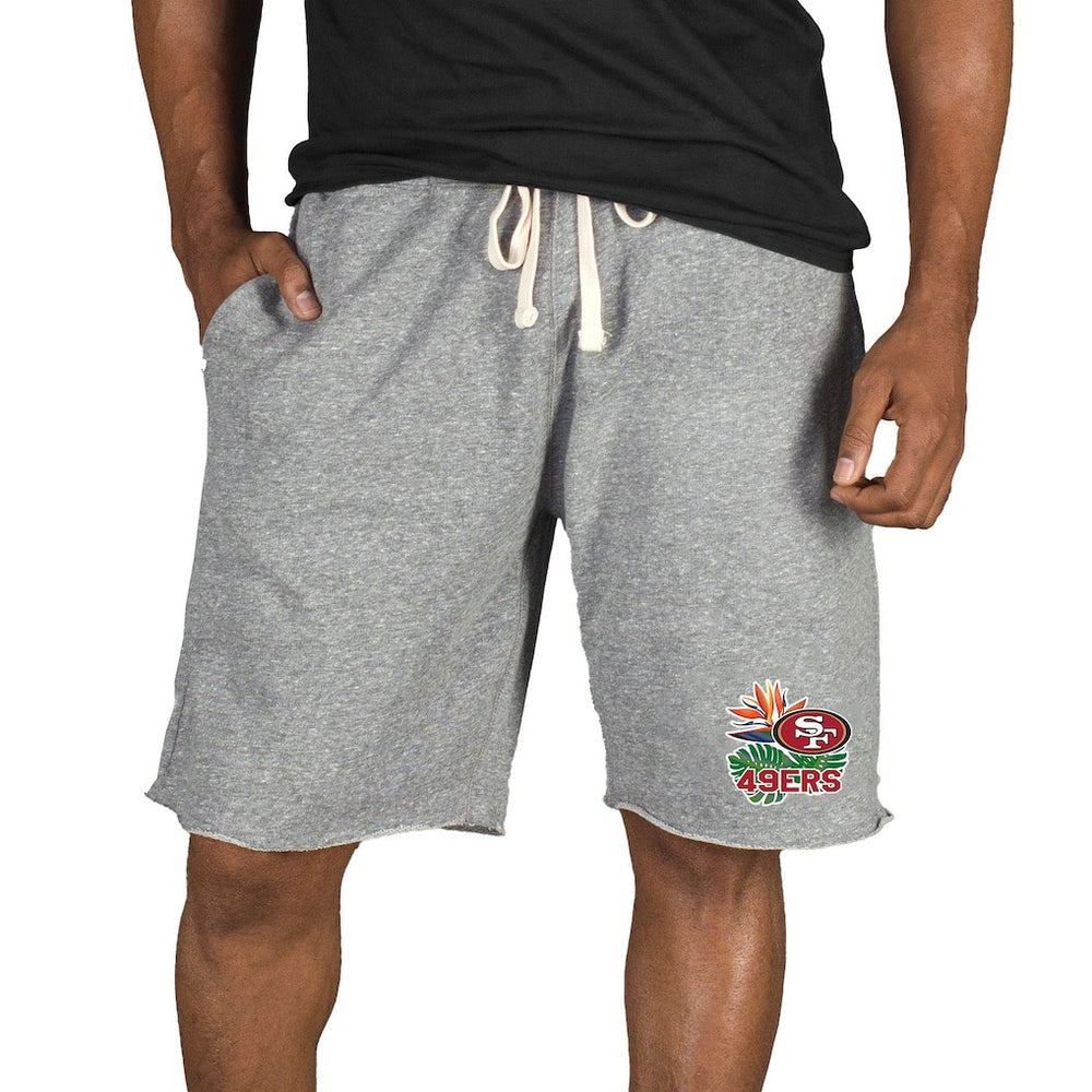 San Francisco 49ers Concepts Sport Mainstream Tri-Blend Shorts Gray | NFL
