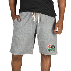Las Vegas Raiders Concepts Sport Mainstream Tri-Blend Shorts Gray | NFL
