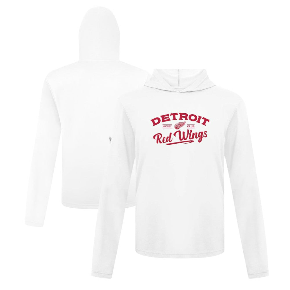 Detroit Red Wings Levelwear Anthem Ice Wall Pullover Hoodie - White - NHL
