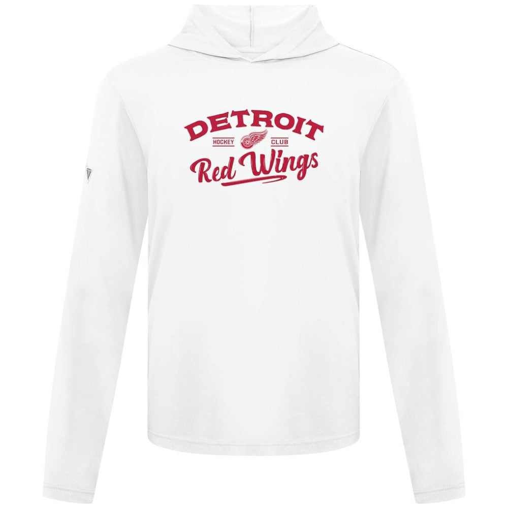Detroit Red Wings Levelwear Anthem Ice Wall Pullover Hoodie - White - NHL