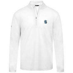 Seattle Kraken Levelwear Heron Insignia Core Quarter-Zip Jacket - White - NHL