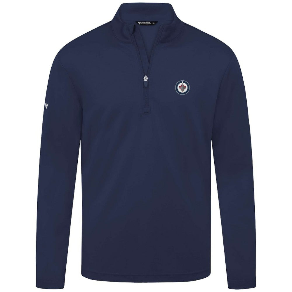 Winnipeg Jets Levelwear Heron Insignia Core Quarter-Zip Jacket - Navy - NHL