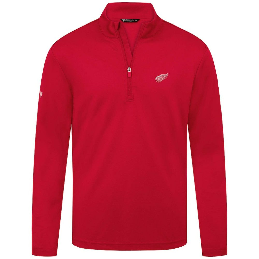 Detroit Red Wings Levelwear Heron Insignia Core Quarter-Zip Jacket - Red - NHL