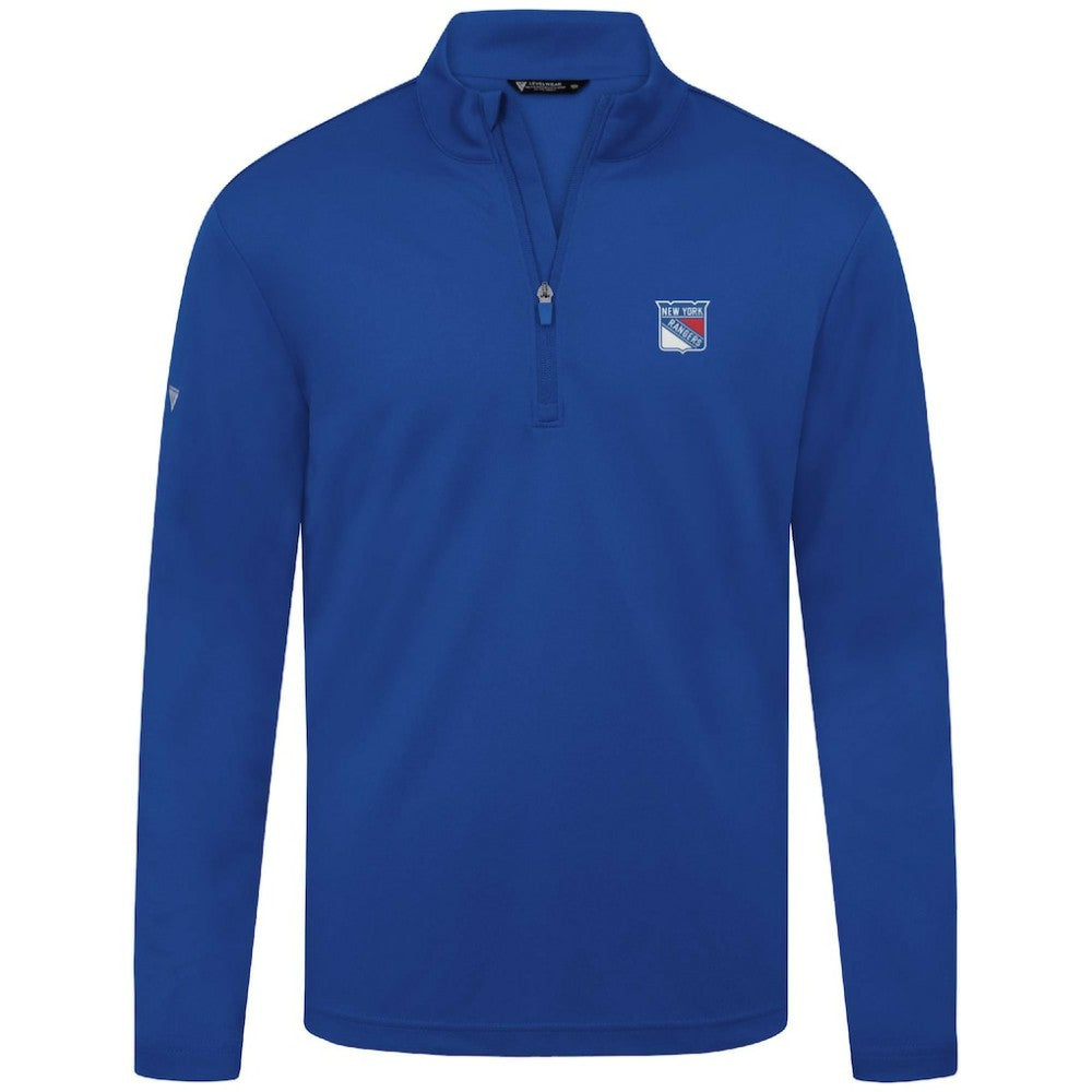 New York Rangers Levelwear Heron Insignia Core Quarter-Zip Jacket - Blue - NHL