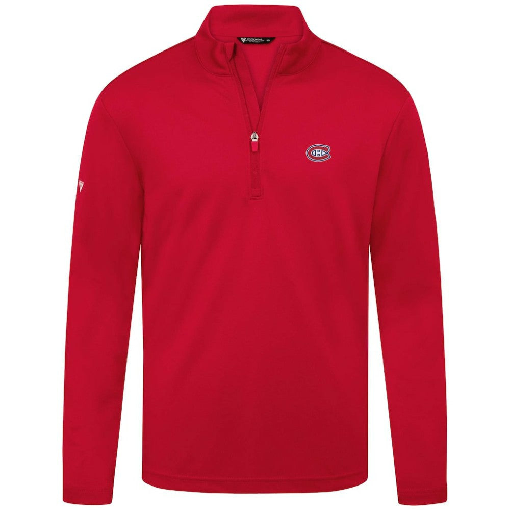 Montreal Canadiens Levelwear Heron Insignia Core Quarter-Zip Jacket - Red - NHL