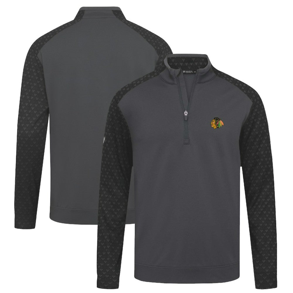 Chicago Blackhawks Levelwear Aztec Insignia Core Quarter-Zip Pullover Top - Charcoal - NHL