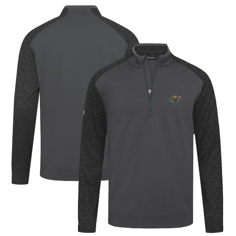 Minnesota Wild Levelwear Aztec Insignia Core Quarter-Zip Pullover Top - Charcoal - NHL