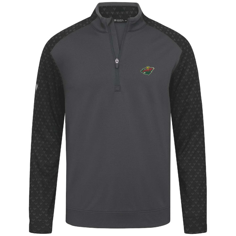 Minnesota Wild Levelwear Aztec Insignia Core Quarter-Zip Pullover Top - Charcoal - NHL
