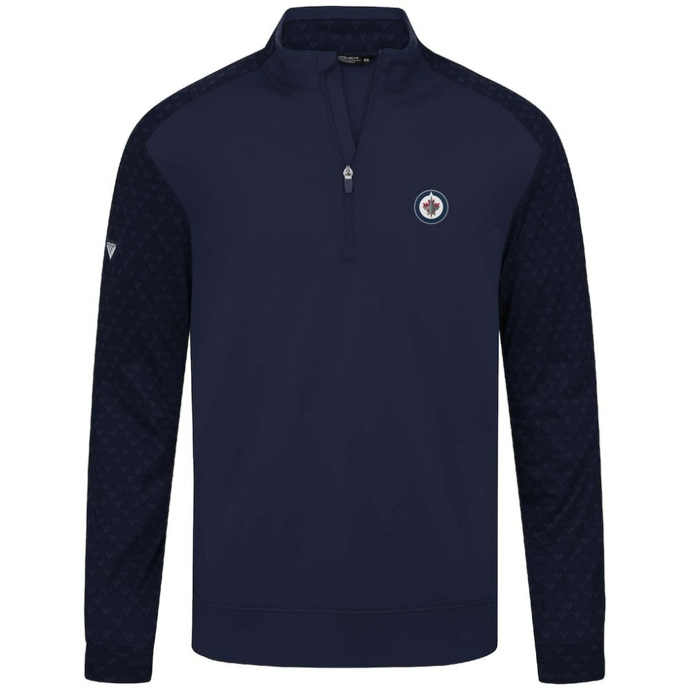 Winnipeg Jets Levelwear Aztec Insignia Core Quarter-Zip Pullover Top - Navy - NHL