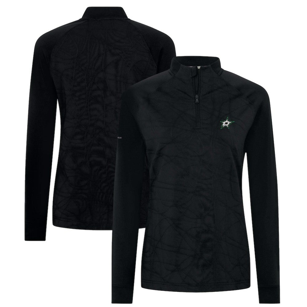 Dallas Stars Levelwear Women's Amethyst Insignia Core Quarter-Zip Jacket - Black - NHL